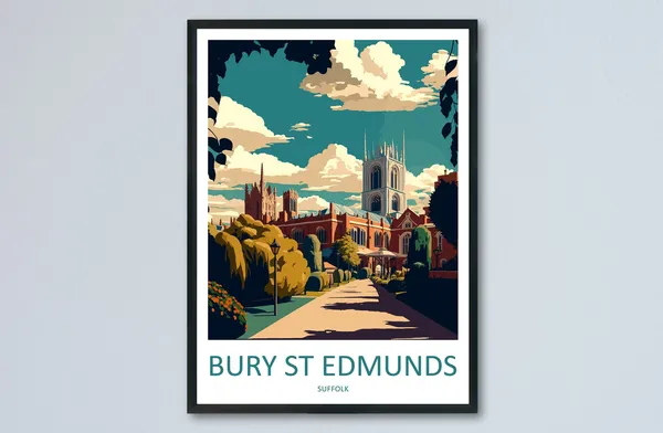 Bury St Edmunds Travel Poster, England Wall Art