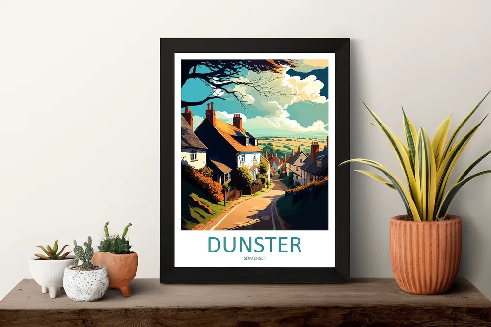 Dunster Travel Poster, England Wall Art - Image 3