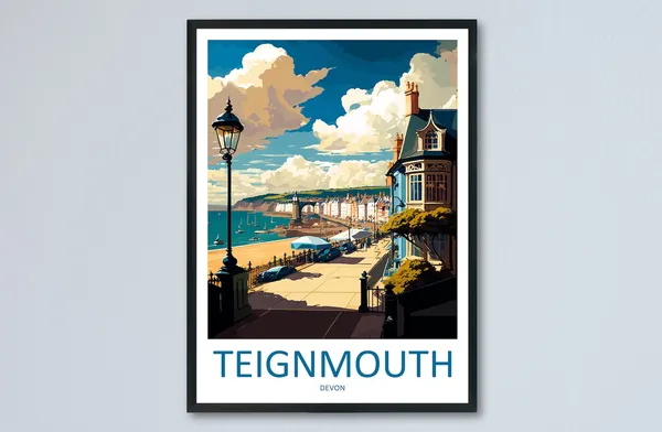 Teignmouth Travel Poster, England Wall Art
