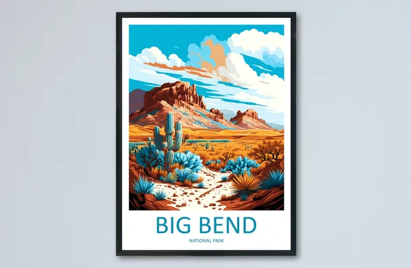 Big Bend National Park Travel Poster, Park Art