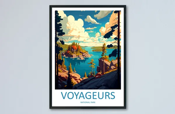 Voyageurs National Park Travel Poster, National Parks