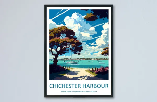 Chichester Harbour Travel Poster, Place-Focused Wall Art