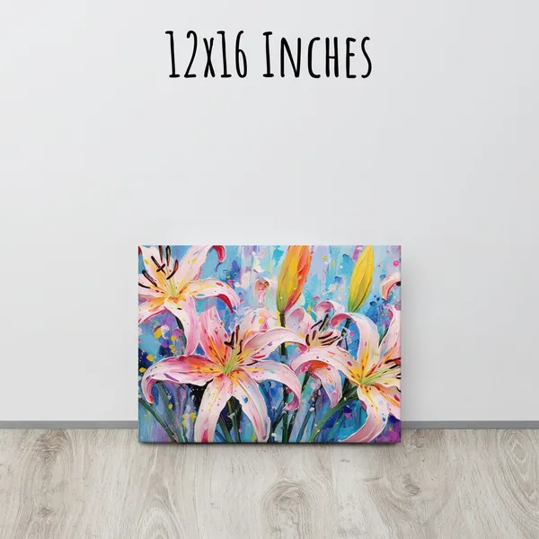 Tropical Flowers, Abstract Oil Painting Art Print