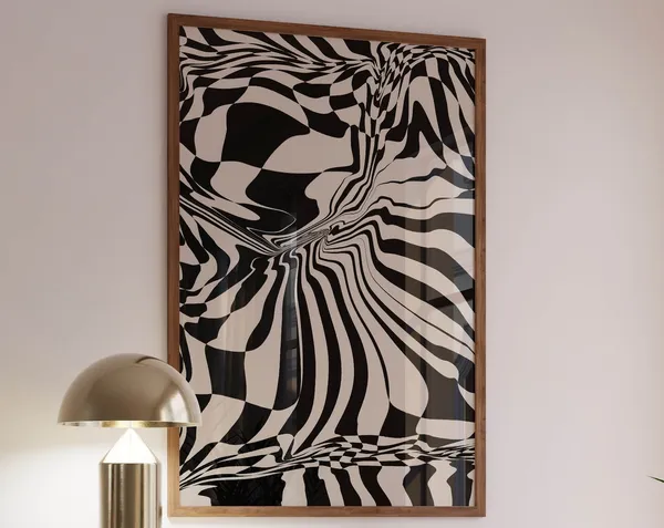 Psychedelic Retro Art Print, Funky Dorm Decor