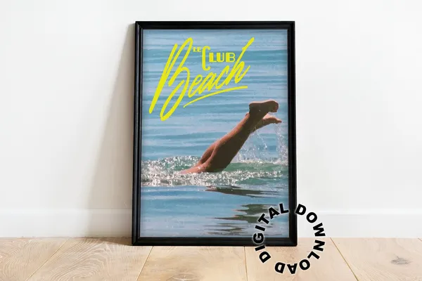 Le Club Beach, Ocean Wall Art Print
