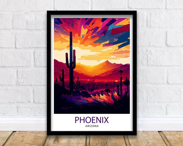 Phoenix Arizona Travel Poster, Home Decor