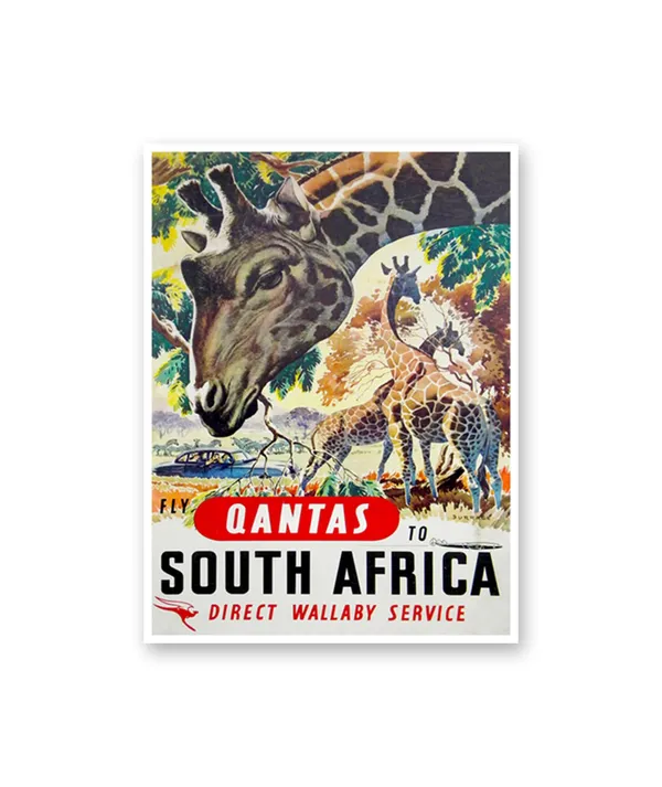 Africa Vintage Travel Poster, African Wall Decor