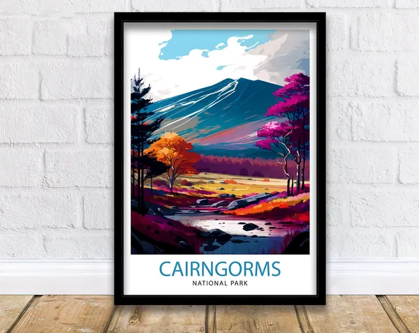 Cairngorms National Park Travel Poster, Scotland