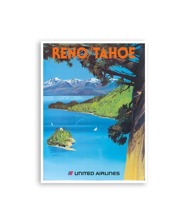 Lake Tahoe Vintage Travel Poster Art Print