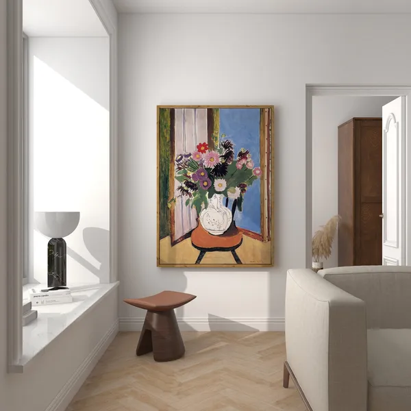 Matisse-Inspired Daisies Vintage Flower Art Print