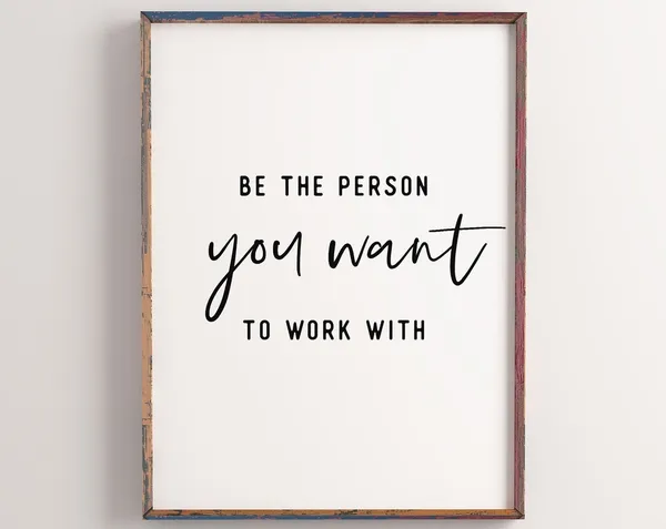 Teamwork Quotes Office Art Print, Workplace Positivity