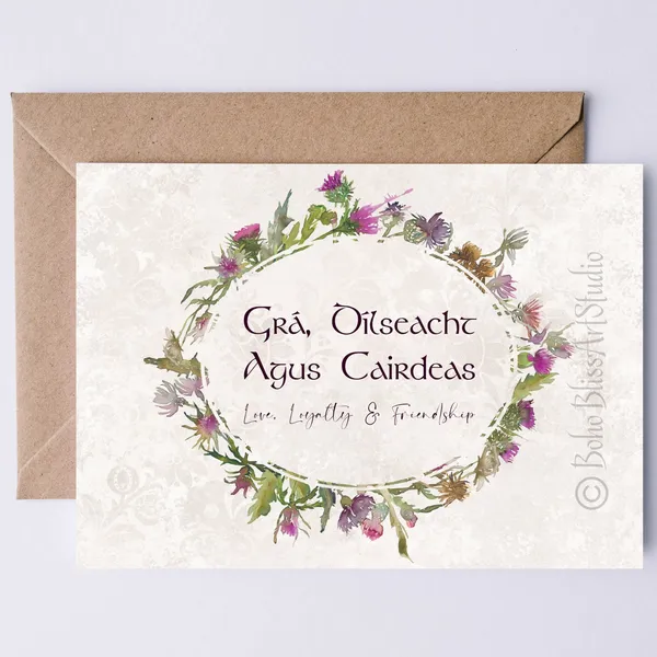 Scottish Gaelic Love, Loyalty & Friendship Art Print