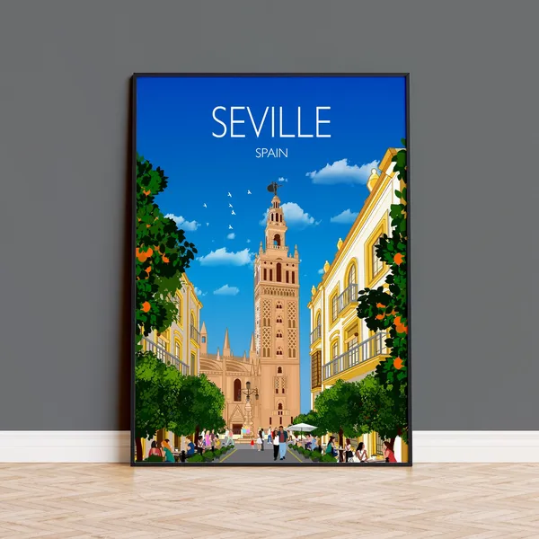 Seville Travel Poster, Spain Travel Poster Art Print