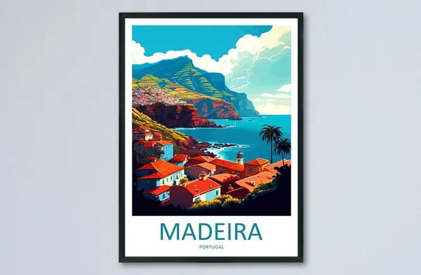 Madeira Travel Print Art Lovers Travel Poster