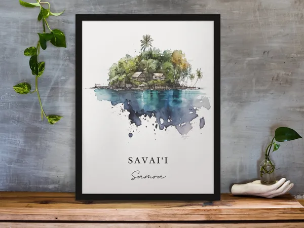 Samoa Vavaii Travel Poster, Custom Text