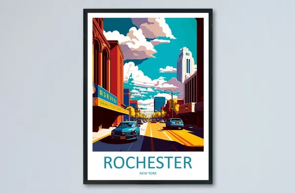 Rochester Travel Poster, New York State Art Print