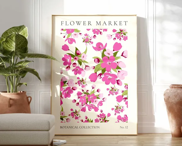 Flower Market Boho Wall Art Print