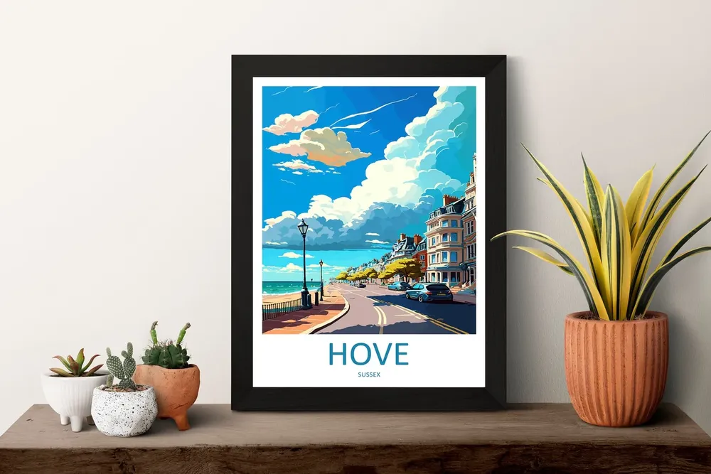 Hove Travel Poster, England Place Print - Image 3