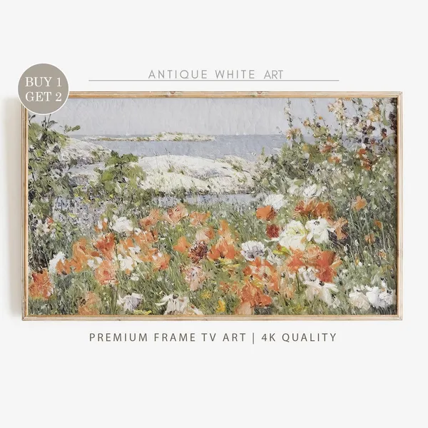 Spring Wildflower Field Landscape Art Print