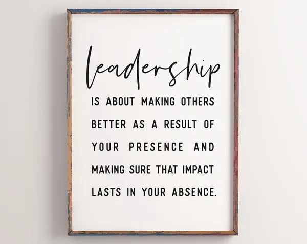 Leadership Quote Inspirational Quote Art Print