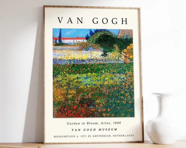 Van Gogh Exhibition Poster, Garden In Bloom Arles Art Print
