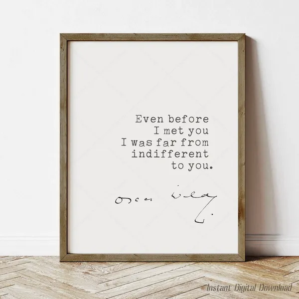 Oscar Wilde Quote Art Print, Literary Classics