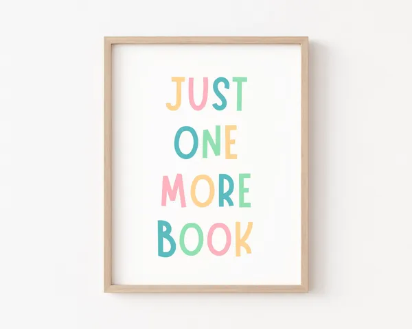 Just One More Book Classroom Reading Corner Art Print