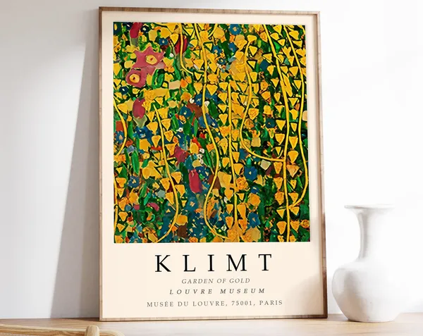 Gustav Klimt Garden Of Gold Art Nouveau Print