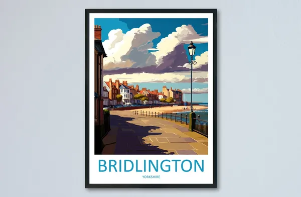Bridlington Travel Poster, England Place Print