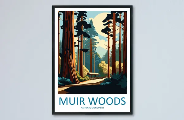 Muir Woods National Monument Travel Poster, California