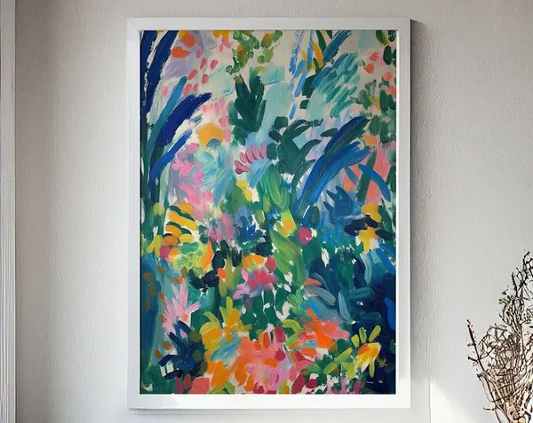 Abstract Landscape Oil-Painting-Style Art Print