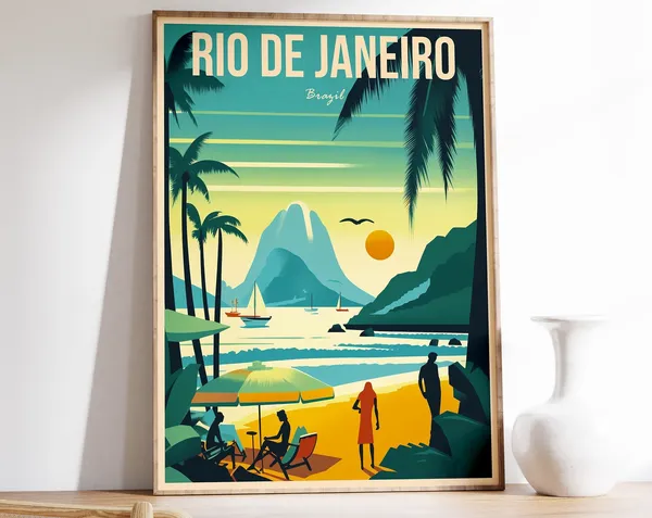 Rio De Janeiro Colourful Travel Poster