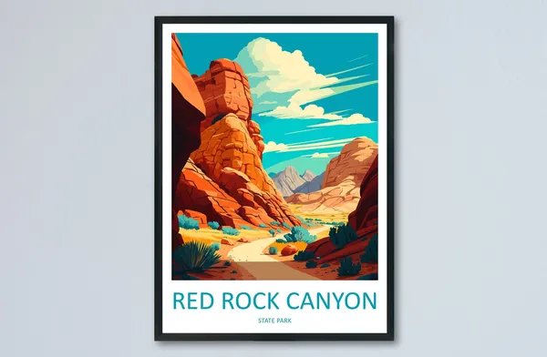 Red Rock Canyon State Park Travel Poster, California