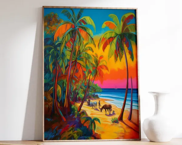 Caribbean Tropical Wall Art Print