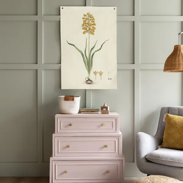 Botanical Hanging Flag Art Print, Nature Decor
