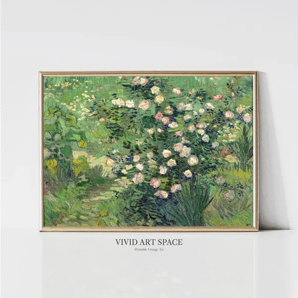 Van Gogh Roses French Impressionist Art Print