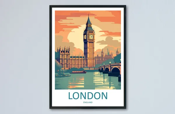 London Travel Print, England Wall Art Poster