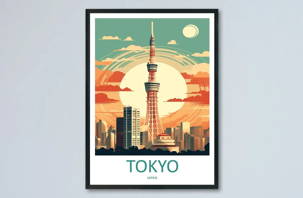 Japan Travel Print, Tokyo Travel Poster