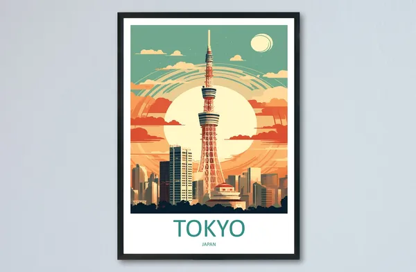 Japan Travel Print, Tokyo Travel Poster