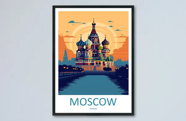 Moscow Travel Poster, Russia Home Decor Landscape