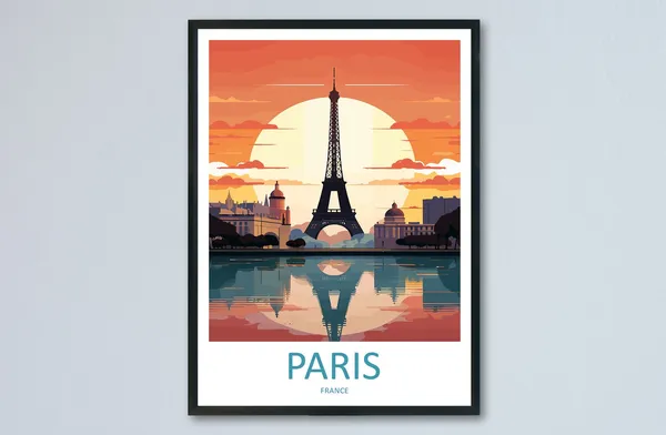 Paris Home Decor Gift Art Lovers Travel Poster