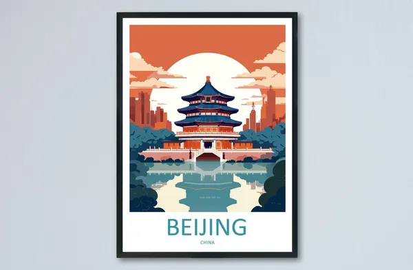 Beijing Travel Poster, Beijing Art Lovers