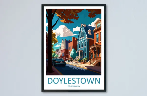 Doylestown Travel Poster, Pennsylvania Wall Art