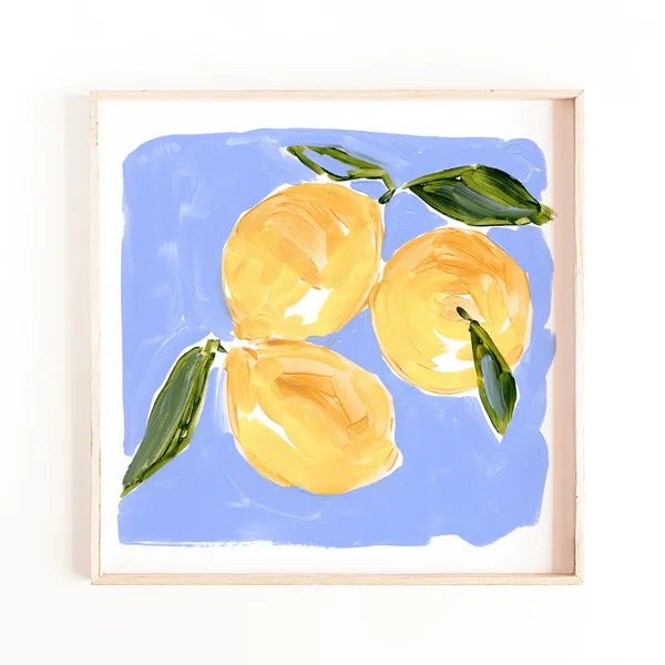 Kitchen Lemons Art Print, Italian Fruit Poster