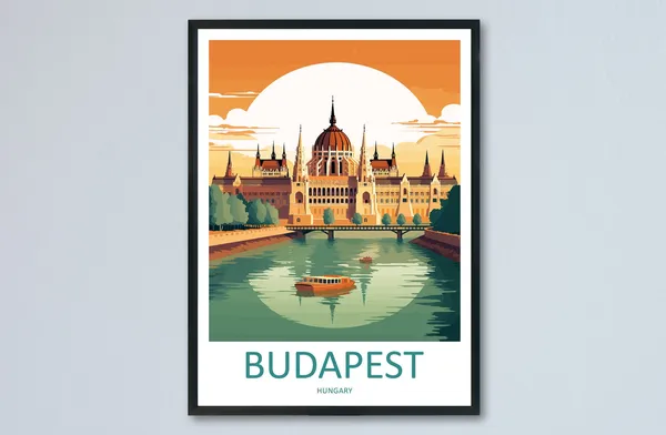 Budapest Wall Hanging Gift Travel Poster