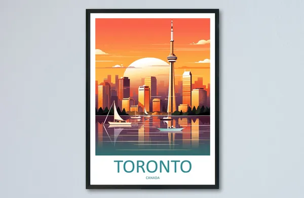 Toronto Travel Poster, Toronto Canada Wall Art