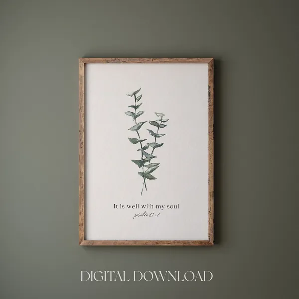 It Is Well With My Soul Minimalist Christian Art Print