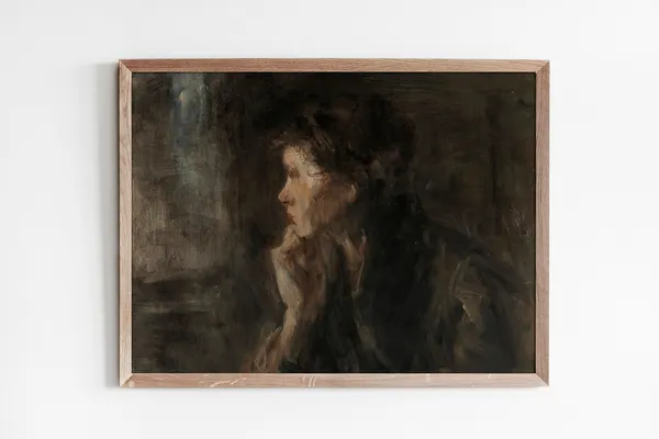 Vintage Portrait of Woman Art Print
