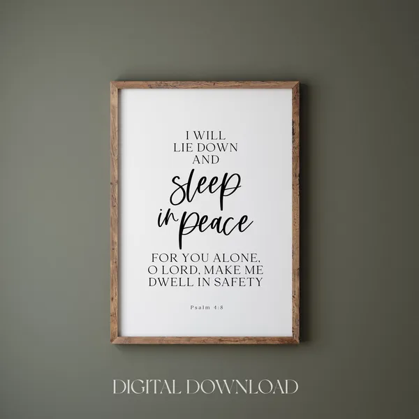 Psalm 48 Minimalist Bible Verse Art Print