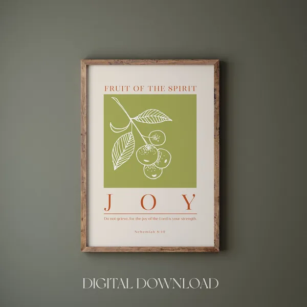 Fruit Of The Spirit Joy Bible Verse Poster